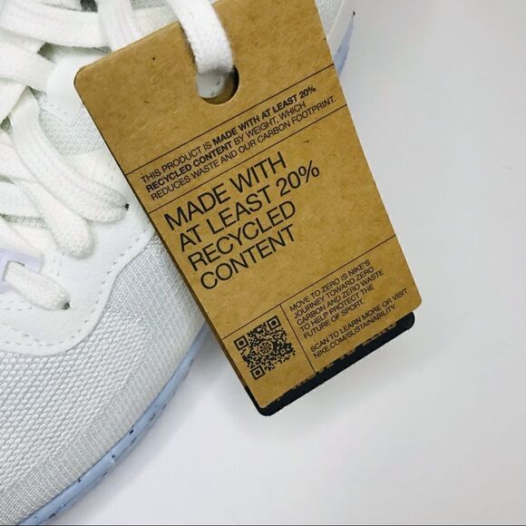 New! Nike Air Force 1 Crater FlyKnit White Blue Women’s Sneakers Shoes - Picture 14 of 15